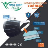 Maskderm Plus TIP2R Meltblown Yumuşak Elastik Kulaklı 3 Katlı Telli Cerrahi Maske 50li ( 10lu Pake - 2