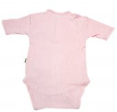 Sema Baby Yarım Kol Kaşkorse Badi (Body) - Pembe  0-6 Ay - 2