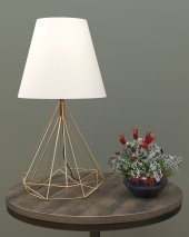 SEZADAN MODERN ELMAS ŞEKLİNDE ABAJUR, KOMİDİN ÜSTÜ ABAJUR, KAFES ABAJUR, MASA ÜSTÜ ABAJUR - 2