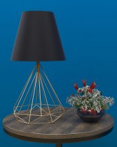 SEZADAN MODERN ELMAS ŞEKLİNDE ABAJUR, KOMİDİN ÜSTÜ ABAJUR, KAFES ABAJUR, MASA ÜSTÜ ABAJUR - 4