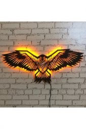 Geometrık Eagle Ledli Ahşap Tablo - 1
