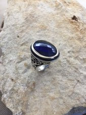 Doğal Ametist Taşlı Motifli Gümüş Erkek Yüzük Modeli Toptan ve Perakende Gümüş Çeşitleri - 1