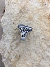 Doğal Ametist Taşlı Motifli Gümüş Erkek Yüzük Modeli Toptan ve Perakende Gümüş Çeşitleri - 2