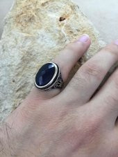 Doğal Ametist Taşlı Motifli Gümüş Erkek Yüzük Modeli Toptan ve Perakende Gümüş Çeşitleri - 3