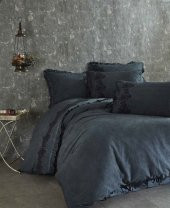 Ecocotton Organik Pamuk King Size 220x240 Nevresim Takımı - Alisa Lacivert - 1