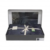 Ecocotton Organik Pamuk King Size 220x240 Nevresim Takımı - Alisa Lacivert - 5