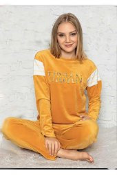 Mihra 2Li Kadife Kumaş Pijama 1528-2 - 1