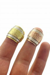 Rose Çekiç Dövme Tasarım Kadın Ayarlanabilir Otantik Yüzük - 2