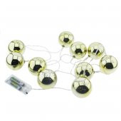 Led Işık Mutlu Yıllar 10lu Top Aydınlatma Ağaç Süsü - 4