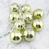 Led Işık Mutlu Yıllar 10lu Top Aydınlatma Ağaç Süsü - 5