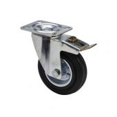 Frenli Döner Tablalı Servis Tekeri Kauçuk Döner Servis Tekeri 150 mm Uygur 2 Adet thumbnail 1