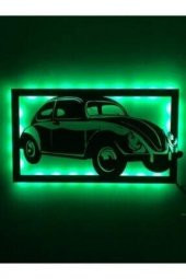 Woswos Beetle Ledli Ahşap Tablo - 1