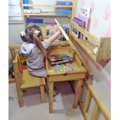 Wooding Education Ahşap Çocuk Masa Sandalye Takımı - 4