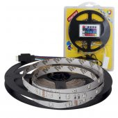 Powermaster silikonsuz 5 Metre RGB Şerit Led ANİMASYON Devreli + Adaptör Set - 1