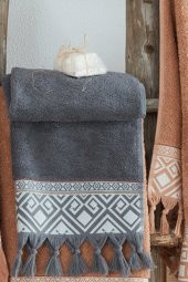 Ecocotton Organik Pamuk Havlu - Asya Antrasit 80x150 - 5