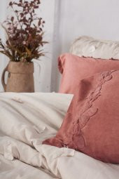 Ecocotton Organik Pamuk Çift Kişilik Nevresim Takımı - Oba Koyu Somon - 2