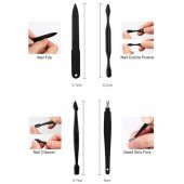 18 Parça Manikür Seti Pedikür Seti El Ayak Tırnak Makası Seti - 2