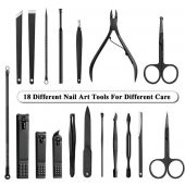 18 Parça Manikür Seti Pedikür Seti El Ayak Tırnak Makası Seti - 7