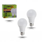 NEROX 8W LED AMPUL BEYAZ 2 Lİ SET A60 E27 NRX-F632 - 1