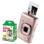Fujifilm Instax Mini LiPlay Şipşak Fotoğraf Makinesi +20 li film (BLUSH GOLD) - 1