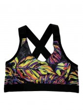 Desenli Sporcu Sırtı Çapraz Sütyen - 1