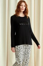 Catherines 1738 Bayan Desen Rahat Giyim Pijama Takımı - 2
