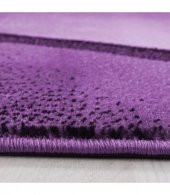 Modern desenli Halı Abstrak dalgalı desen Lila Siyah Mor - 2