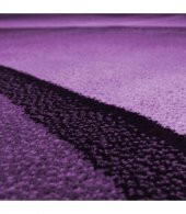 Modern desenli Halı Abstrak dalgalı desen Lila Siyah Mor - 4