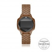 UPWATCH Iconic Steel Brown One Set With Swarovski Topaz Unisex Kol Saati - 1