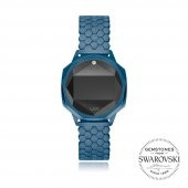 UPWATCH Iconic Steel Blue One Set With Swarovski Topaz Unisex Kol Saati - 1