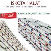 İSKOTA - İPEK - GEMİCİ - DAĞCI -TEKNE HALATI  5 MM 5 METRE - 3
