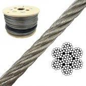 Paslanmaz krom 316 kalite 7x19 halat  10 MM 50 METRE - 2