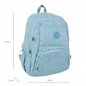 Bagacar Urban 2027 Klınkır Kumaş Unisex Sırt Çantası Turkuaz - 6