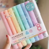 CHOSCH 8 Renk Pastel Fosforlu Kalem Seti - 1