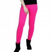 Kız Çocuk İçi Şardonlu Neon Pembe Tayt - 1