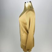 SNY Dantel Yaka Kahverengi Tiftik Keçisi Yünü Bayan Hırka - 2