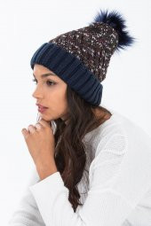 Forum Fashion BR016 Sochi Ponponlu Renkli Kadın Bere - 9