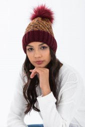 Forum Fashion BR016 Sochi Ponponlu Renkli Kadın Bere - 12