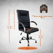 İlayda Makam Koltuğu Ofis Koltuğu Büro Koltuğu Misafir Koltuğu Çalışma Koltuğu Bilgisayar Koltuğu - 3