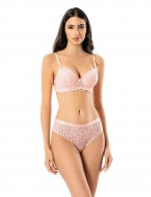 Trair Ful Dantel Desteksiz Balenli Takım Pembe MB12400-B - 3