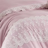 Clara Pamuksaten Dantelli Nevresim Takımı + Pike 7 Parça Set - 12