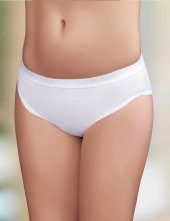 Trair Trair Yazılı Ribana Külot Beyaz MB037 - 1