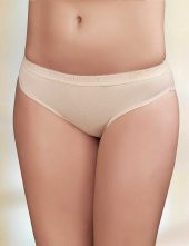 Trair Trair Yazılı Ribana Külot Krem MB037 - 1