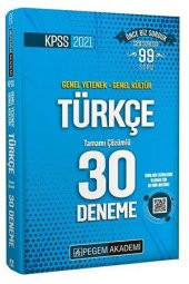 Pegem KPSS Türkçe 30 Çözümlü Deneme 2021 - 1