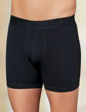 Trair Likralı Trair Yazılı Torbalı Boxer Siyah ME031 - 1