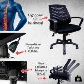 Pole2 Çalışma Koltuğu Bilgisayar Koltuğu Fileli Koltuk Çalışma Sandalyesi Ofis Koltuğu Büro Koltuk - 2