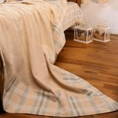 Çift Kişilik Pike Takımı/Seti Natural Buldan Cotton/ Pamuk  Sade  Kalın Yumuşak 2 Yastık Kılıflı - 3