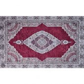 İpek Görünümlü Lüks  Seccade Mekke Kırmızı - 2