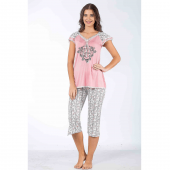 Bermuda Pijama Takım Pembe (XL) - 1