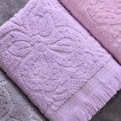 3lü Havlu Seti Leylak V1 (50x90 cm) - 3